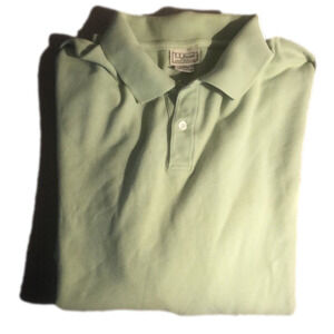 L.L  Bean Men’s Lime Long Sleeve Polo Shirt Size L Tall